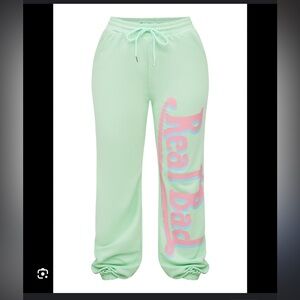 Caresha Please Real Bad Mint Green Jogger